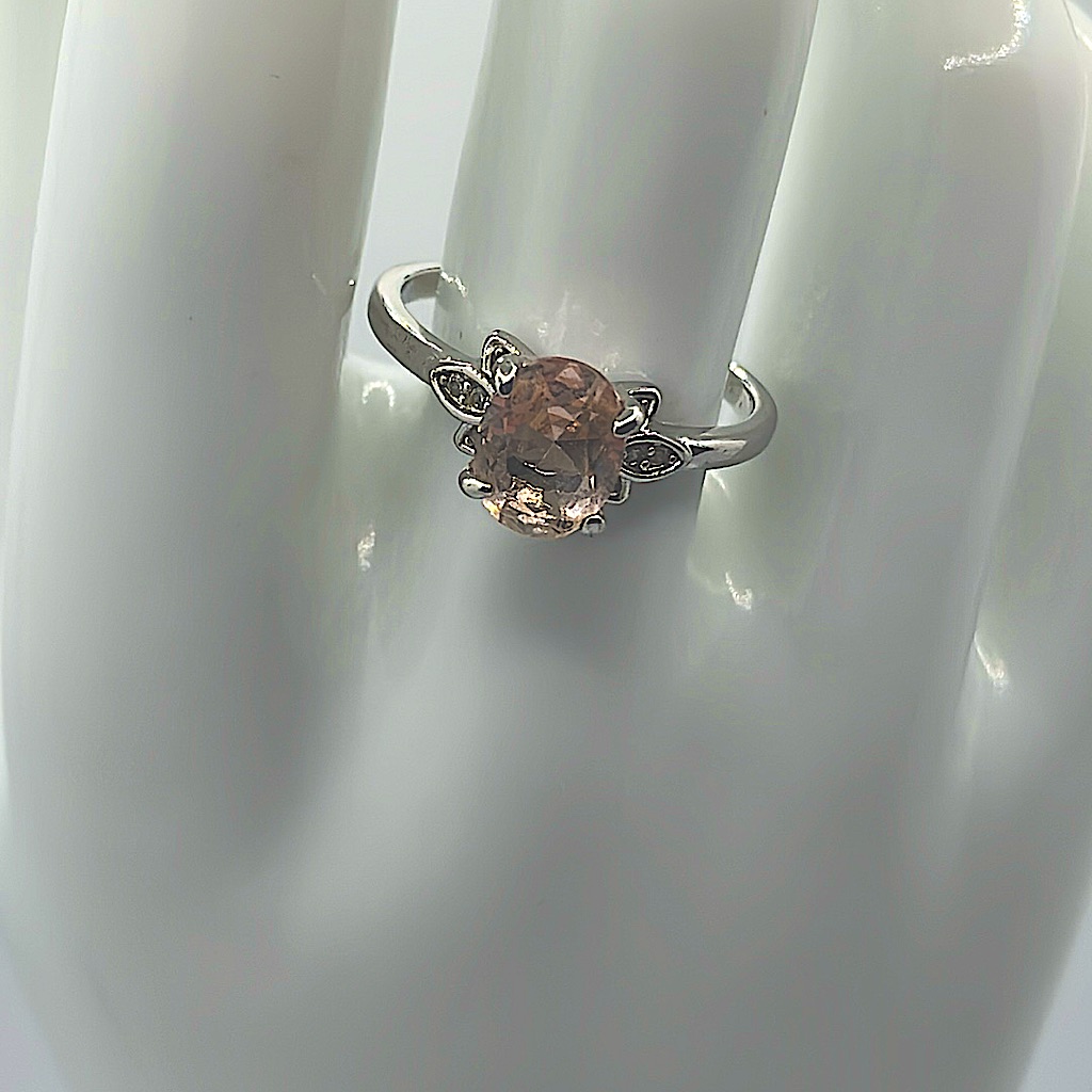 Size 9 Lab Created Peach Quartzrhodium Platedbomb Party